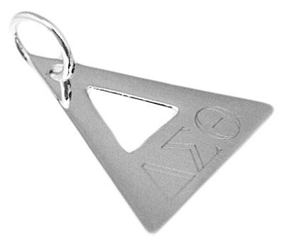 Engravable German Silver Triangle Pendant With Ring On Top - Atlanta Jewelers Supply