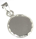Engravable German Silver Round Pendant With Etched Trim Design - Atlanta Jewelers Supply