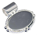 Engravable German Silver Oval Pendant With Rope And Bead Designed Edge And Barrel Bail - Atlanta Jewelers Supply