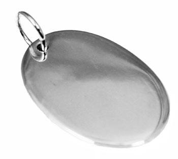 Engravable German Silver Oval Disc - Atlanta Jewelers Supply
