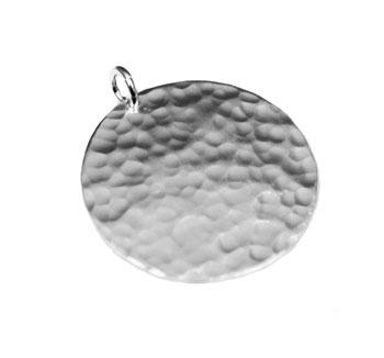 Engravable German Silver Round And Hammered Disc - Atlanta Jewelers Supply