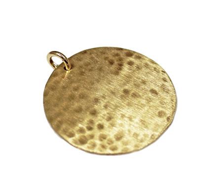 Engravable Gold German Silver Round And Hammered Disc - Atlanta Jewelers Supply