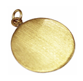 Engravable Gold Brushed German Silver Round Disc - Atlanta Jewelers Supply