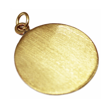 Engravable Gold Brushed German Silver Round Disc - Atlanta Jewelers Supply