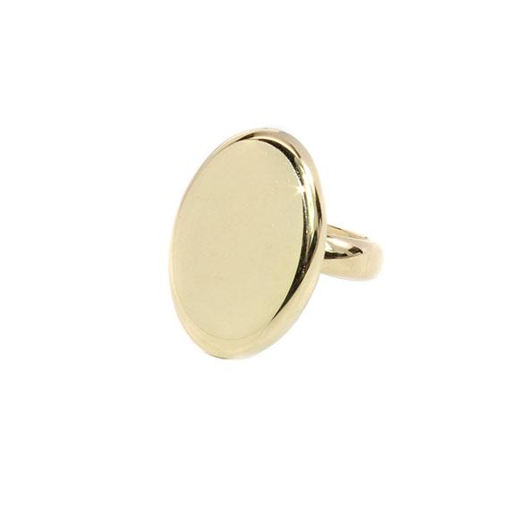 German Silver 0.8" (22 mm) x 0.5" (15 mm) Oval Engravable Rings - Atlanta Jewelers Supply