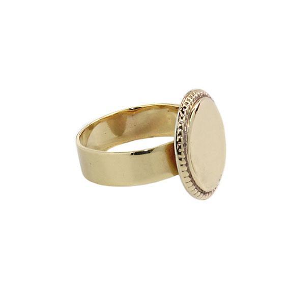 German Silver Oval and Square Engravable Rings with Rope Border Design - Atlanta Jewelers Supply