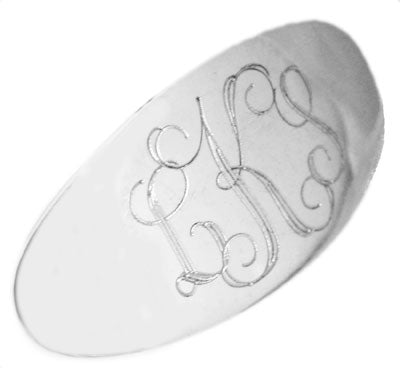 Sterling Silver Oval Large Engravable Hair Clip - Atlanta Jewelers Supply