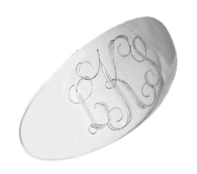 Sterling Silver Oval Medium Engravable Hair Clip - Atlanta Jewelers Supply