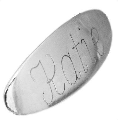 Sterling Silver Oval Small Engravable Hair Clip - Atlanta Jewelers Supply
