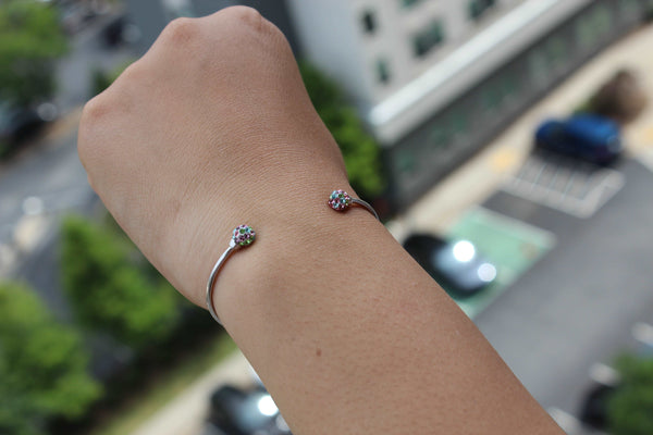 Druzy Ball Open Bangle - Atlanta Jewelers Supply