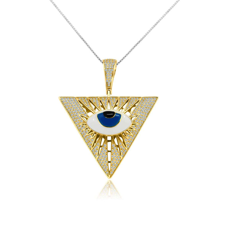 All Seeing Eye Pyramid Cz Pendant - Atlanta Jewelers Supply