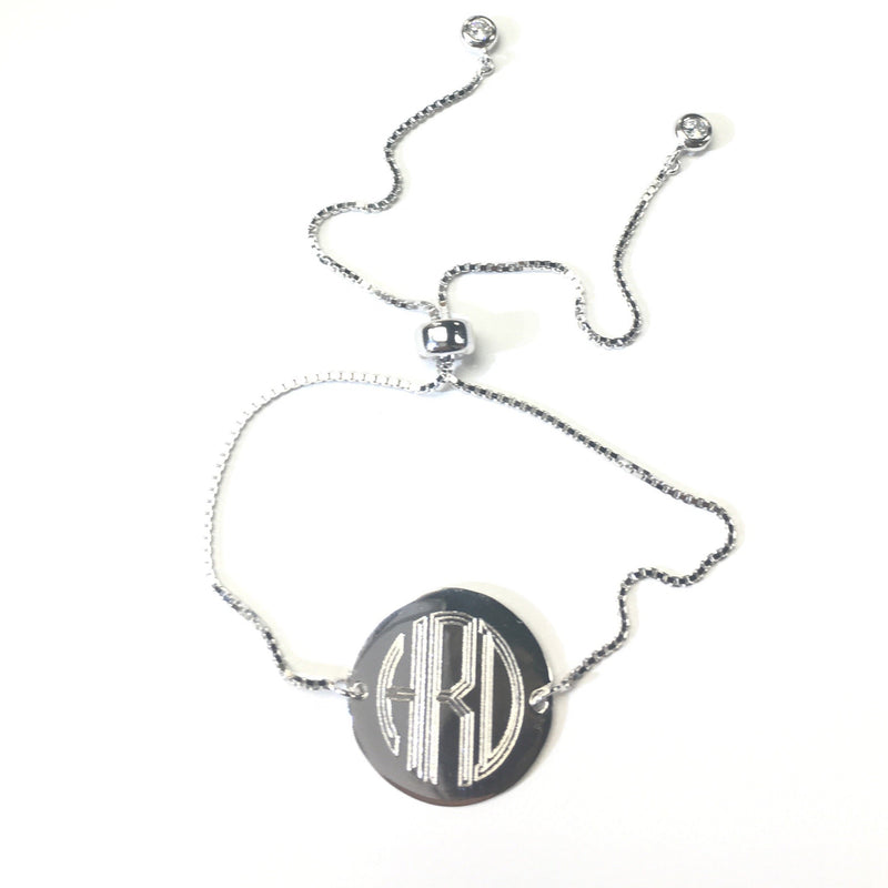 Sterling Silver Engravable Round Adjustable Bracelets Available In 3 Colors - Atlanta Jewelers Supply