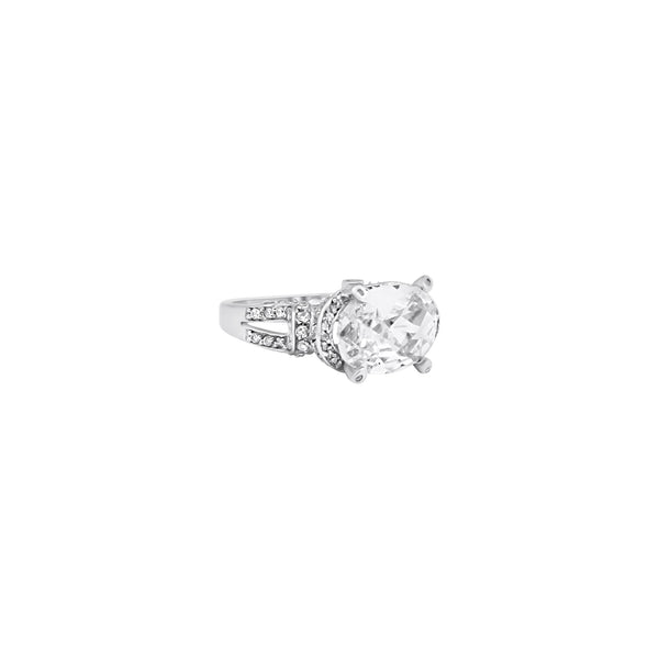 Sterling Silver Vintage Style CZ Ring