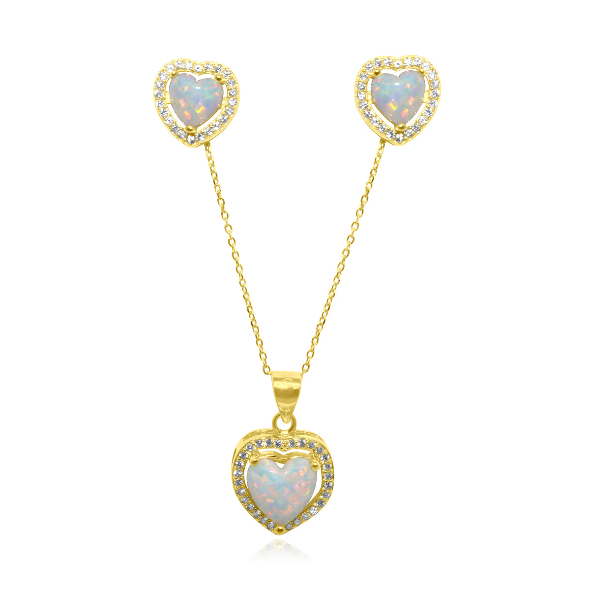 XGOLD OPAL HEART SET - Atlanta Jewelers Supply