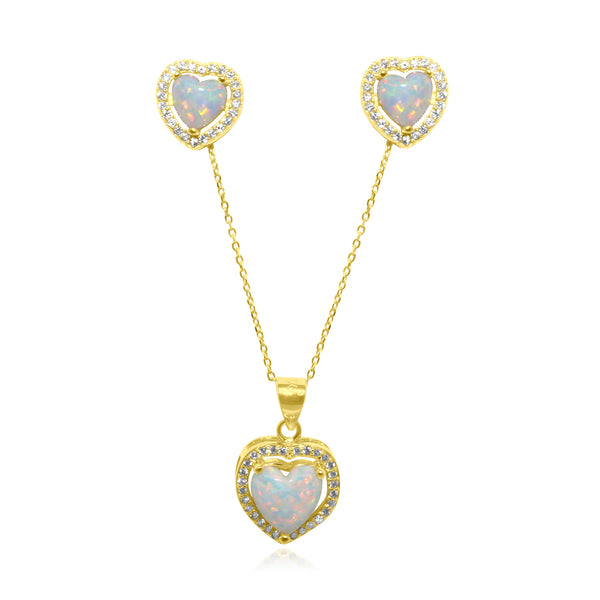 XGOLD OPAL HEART SET - Atlanta Jewelers Supply