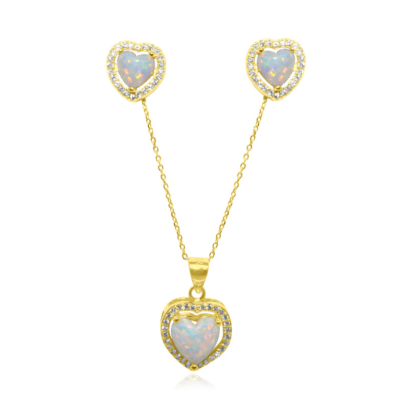 XGOLD OPAL HEART SET - Atlanta Jewelers Supply
