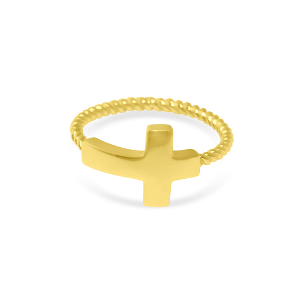 STERLING SILVER CROSS RINGS WITH THIN ROPE BAND - Atlanta Jewelers Supply