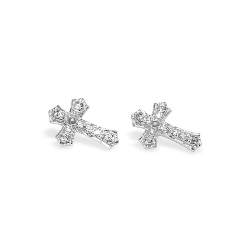 Sterling Silver Defined Cross Studs - Atlanta Jewelers Supply