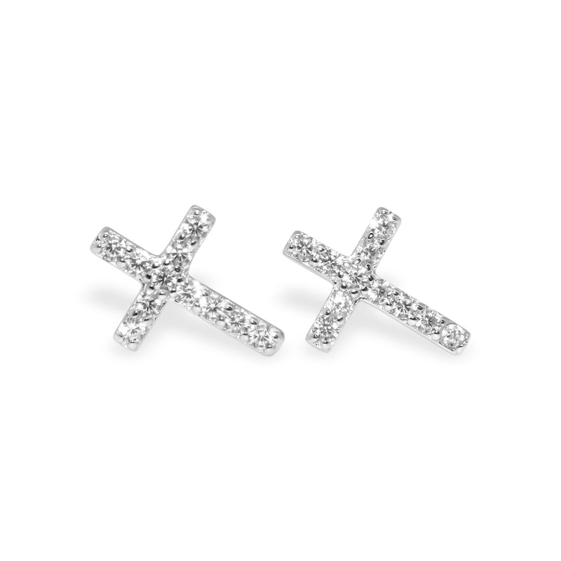 Sterling Silver Cross Studs - Atlanta Jewelers Supply