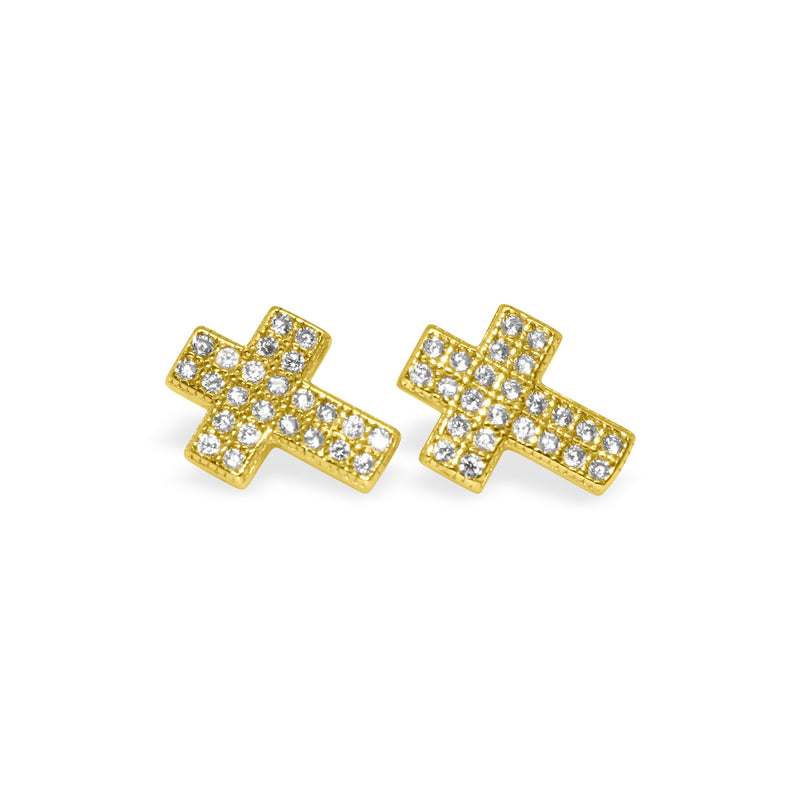Sterling Silver Thick Cross Studs - Atlanta Jewelers Supply