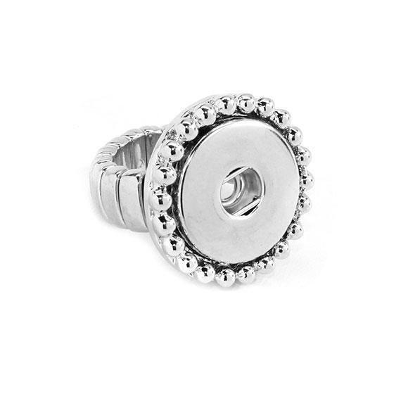 Snap Ring Is Expandable And Fits All Sizes To Create Your Unique Snap Jewelery. The Beaded Border Adds Flare To The Ring Which Measures 0.9(25 Mm). - Atlanta Jewelers Supply