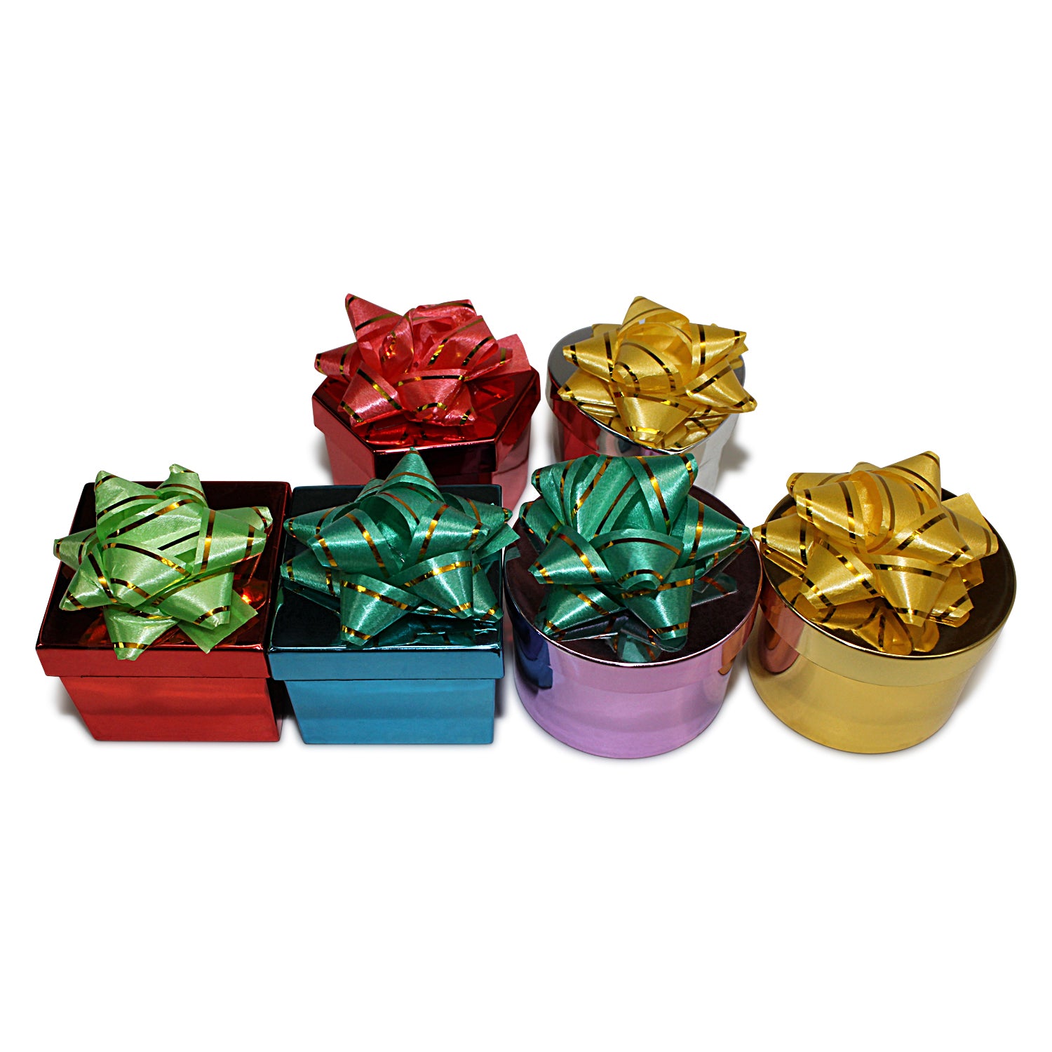 Metallic Mixed Shape Hat Box