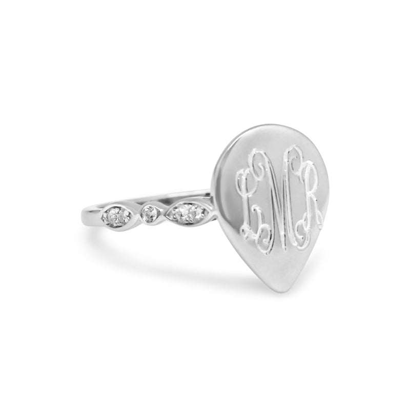 Sterling Silver Tear Drop Tianna Ring - Atlanta Jewelers Supply