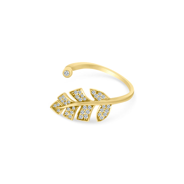 CZ Leaf Ring - Atlanta Jewelers Supply