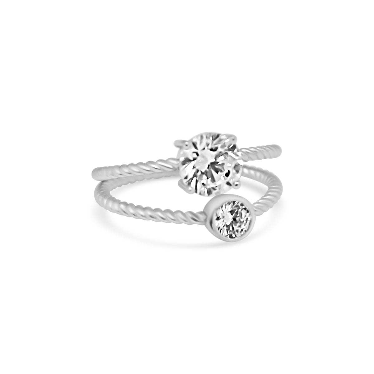 Double Rope Band CZ Ring - Atlanta Jewelers Supply