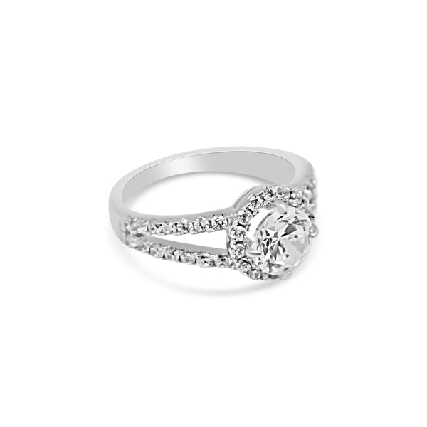 CZ Sterling Silver Double Row Band Ring - Atlanta Jewelers Supply