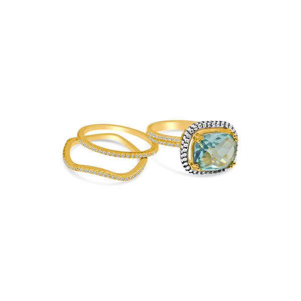 Gemstone CZ Triple Band Ring - Atlanta Jewelers Supply