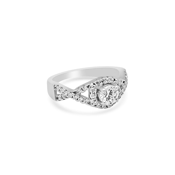 Sterling Silver Single Band Infinity Halo Ring - Atlanta Jewelers Supply