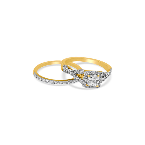 Gold Plated Infinity Band Square CZ Ring - Atlanta Jewelers Supply