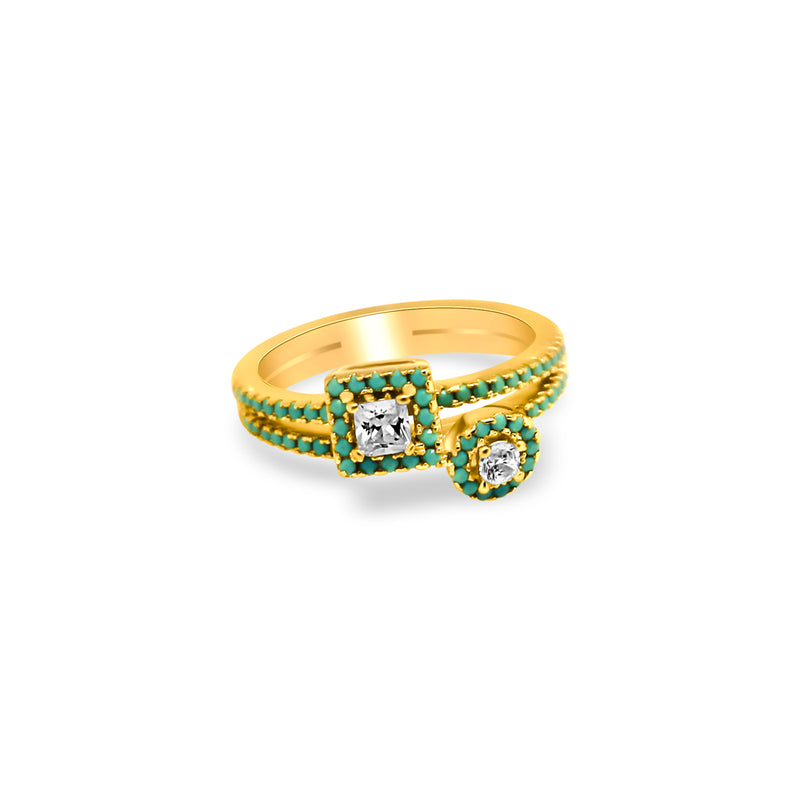 Turquoise Gemstone Cz Ring - Atlanta Jewelers Supply