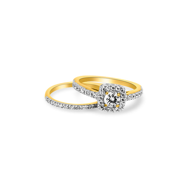 Square Halo Double Band Ring - Atlanta Jewelers Supply