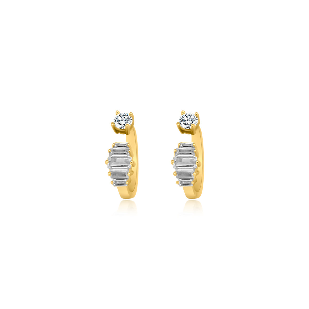Baguette CZ Cuff & CZ Stud Earring Set - Atlanta Jewelers Supply