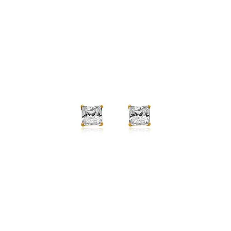 Princess Cut Screw Back Stud Earrings - Atlanta Jewelers Supply