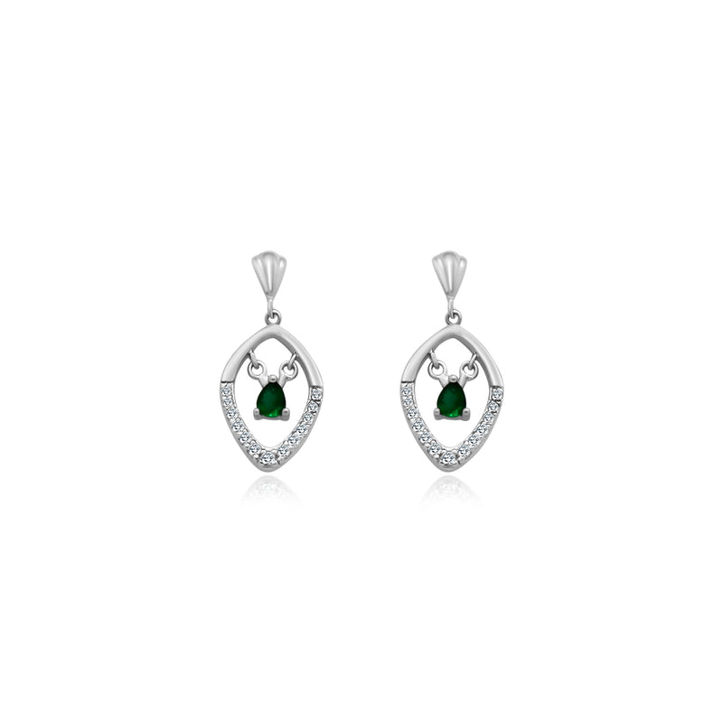Green Gemstone Dangle Earrings - Atlanta Jewelers Supply