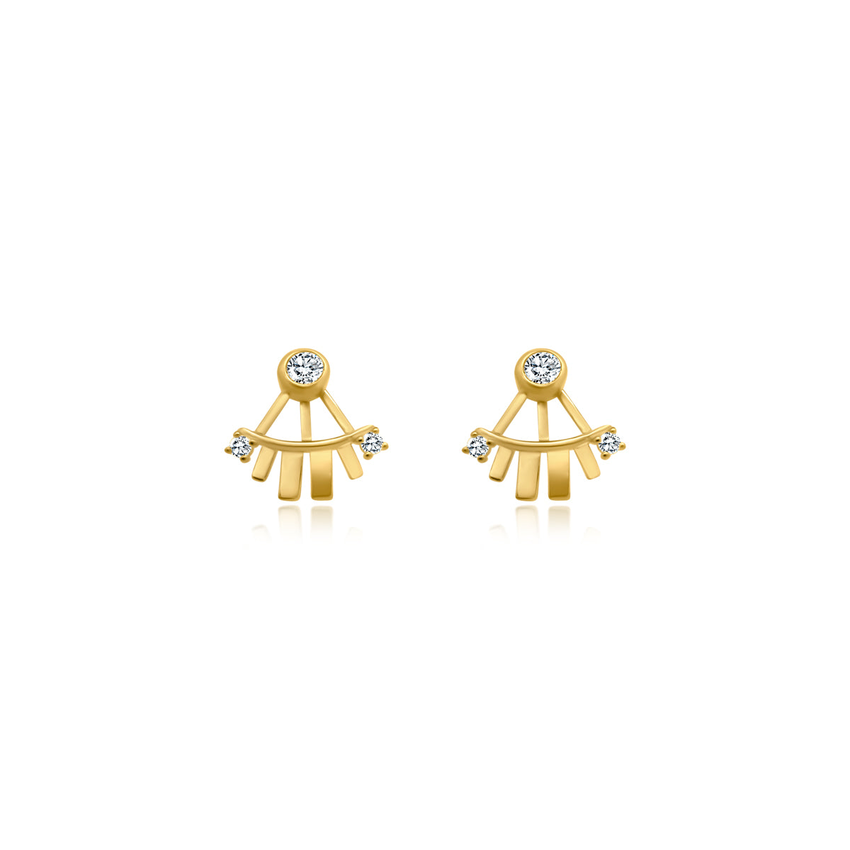 Gold Sunray Studs - Atlanta Jewelers Supply