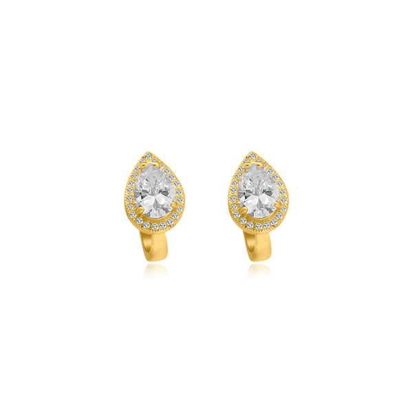 Teardrop CZ Lever Back Earrings - Atlanta Jewelers Supply