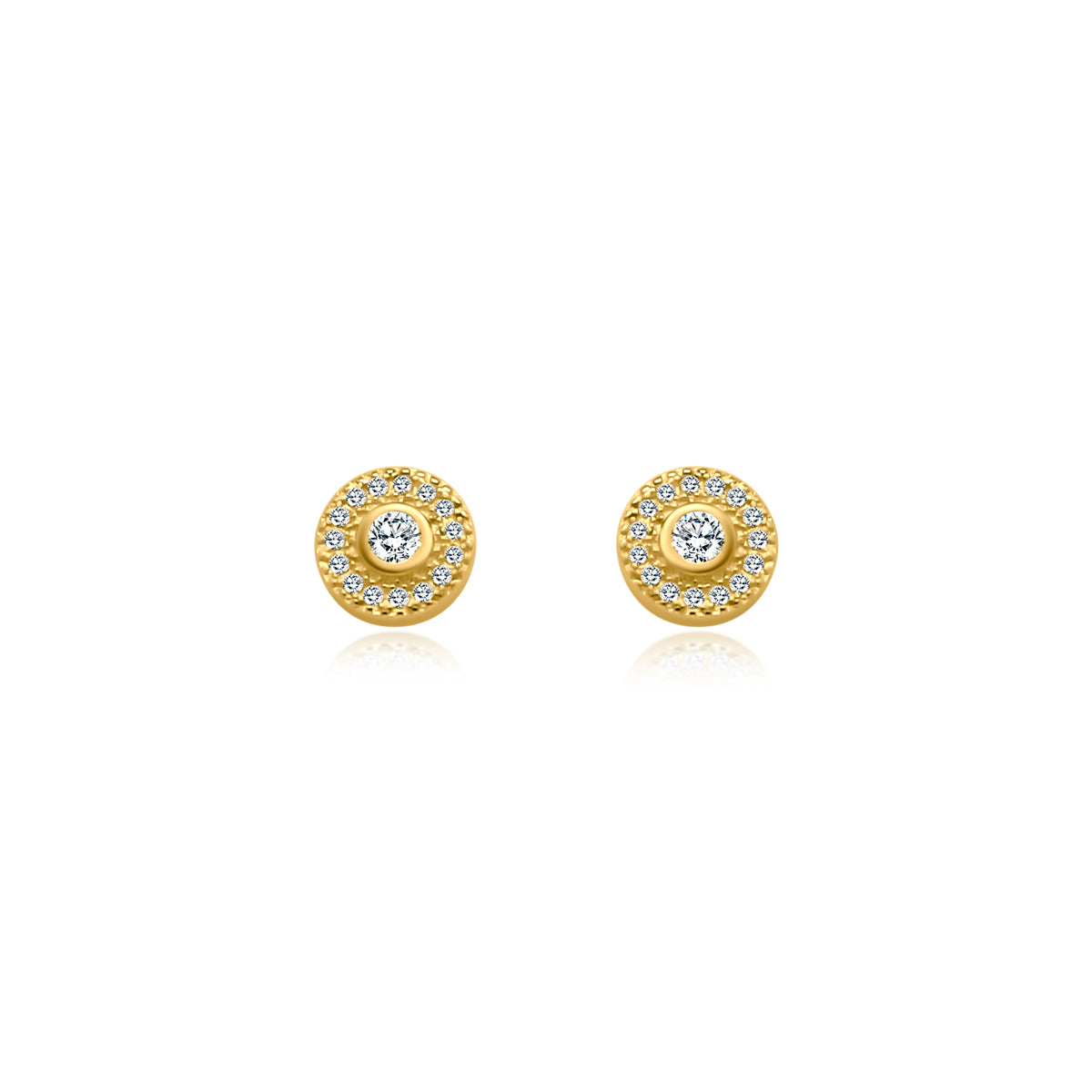 Sterling Silver CZ Halo Studs - Atlanta Jewelers Supply