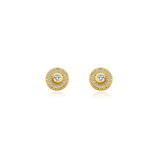 Sterling Silver CZ Halo Studs - Atlanta Jewelers Supply