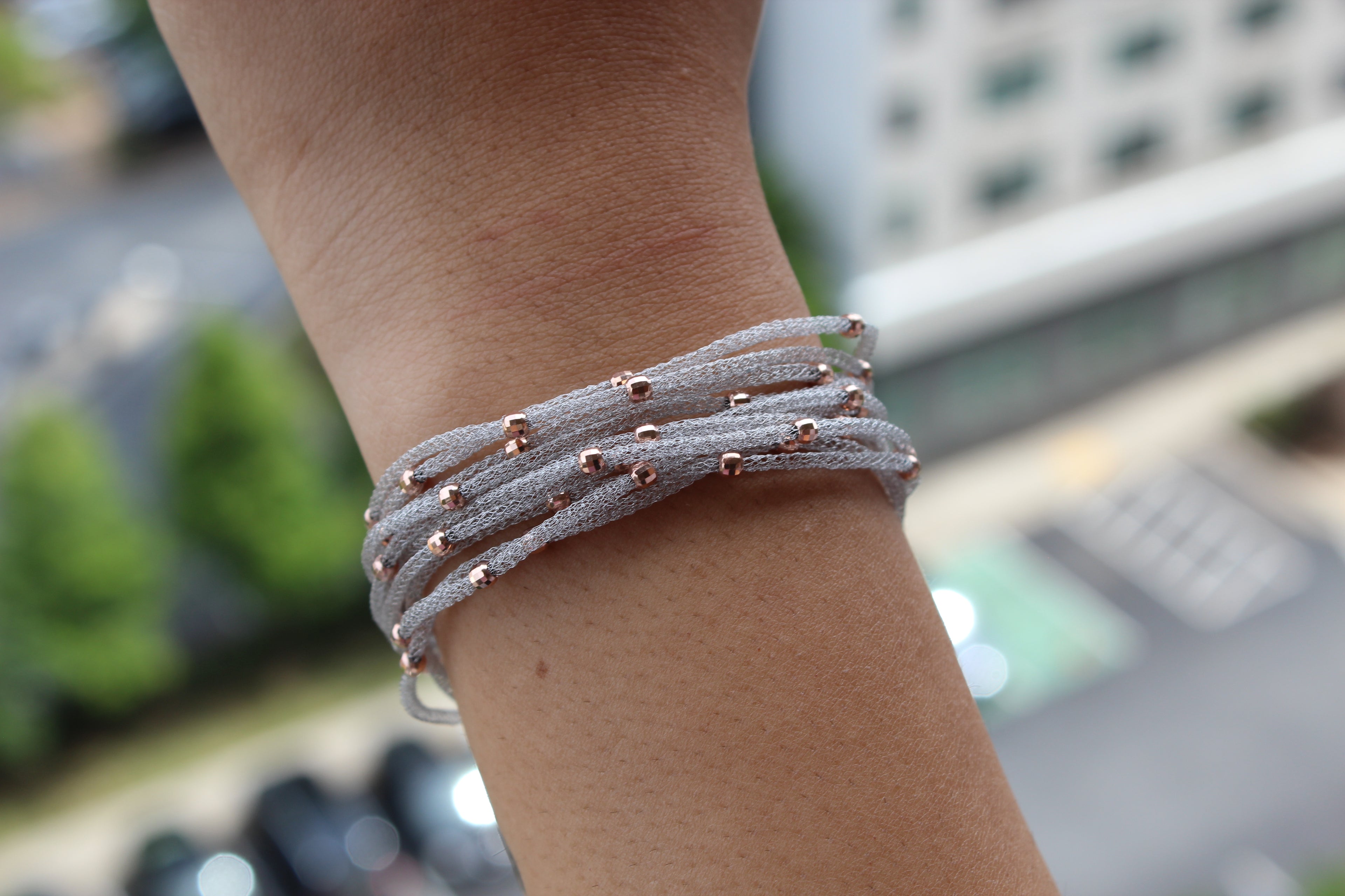 Mesh Magnetic Close Beaded Bracelet - Atlanta Jewelers Supply