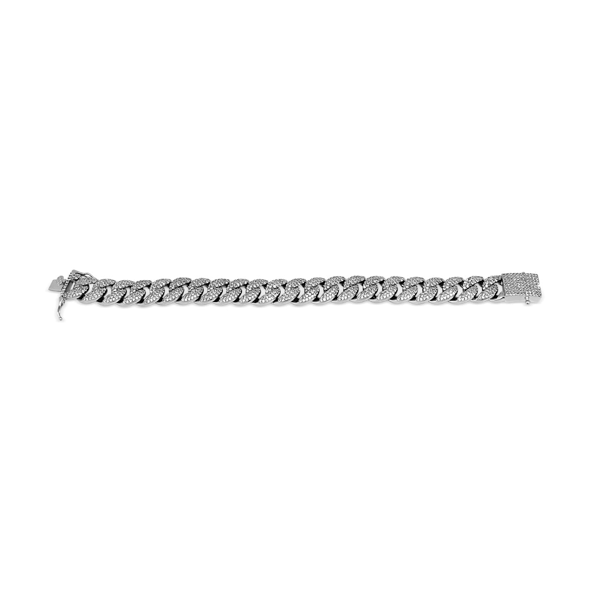 Sterling Silver Cuban Link CZ Bracelet - Atlanta Jewelers Supply