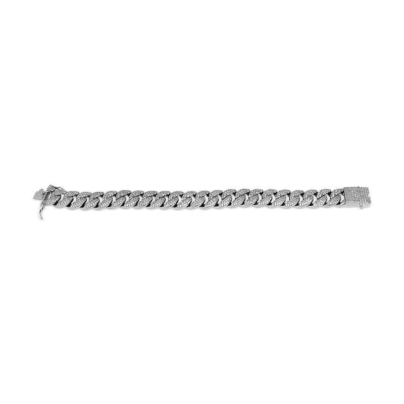 Sterling Silver Cuban Link CZ Bracelet - Atlanta Jewelers Supply