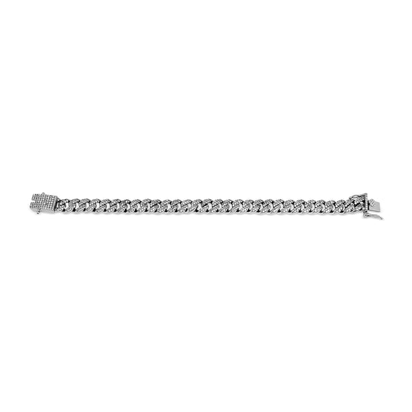Sterling Silver Cuban Link CZ Bracelet - Atlanta Jewelers Supply
