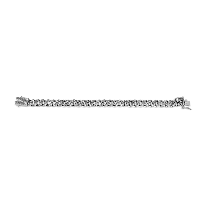 Sterling Silver Cuban Link CZ Bracelet - Atlanta Jewelers Supply