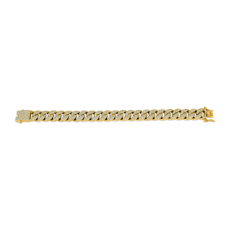 Sterling Silver Cuban Link CZ Bracelet - Atlanta Jewelers Supply