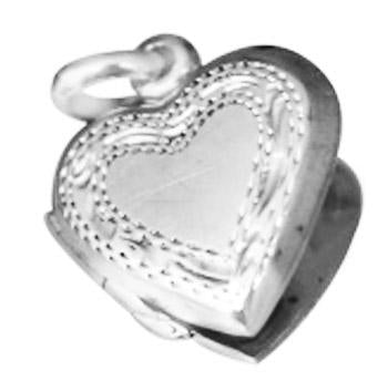 Sterling Silver Engravable Heart Shaped Locket - Atlanta Jewelers Supply