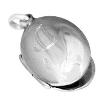 Sterling Silver Oval Engravable Puffed Locket - Atlanta Jewelers Supply